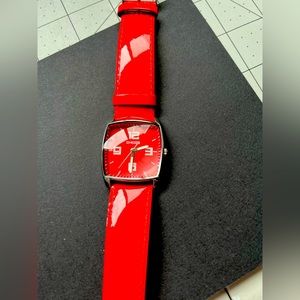 Chicos red leather watch